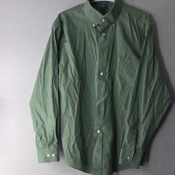 Devon & Jones Green Button-Down Dress Shirt | Men’s - Picture 1 of 7